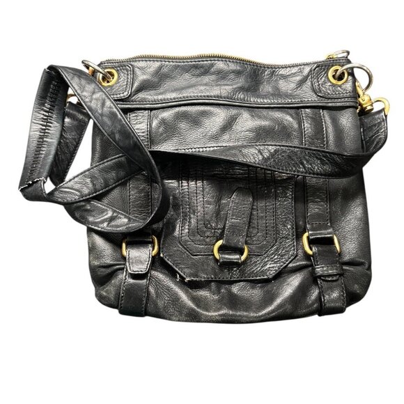 The Sak Silverlake Black Leather Convertible Crossbody Bag - Picture 1 of 5